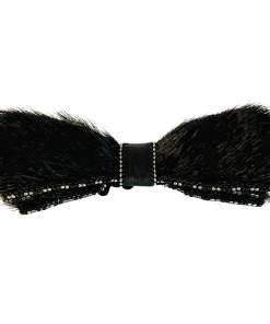 Black Sealskin Bowtie with alternating beads color by Christina King - Taalrumiq (4)