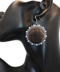 Sealskin Swarovski Pearl earrings