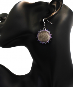 Sealskin Mini Purple earrings