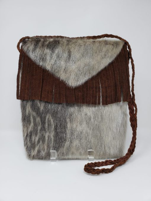 Ring sealskin fringe purse - Image 3