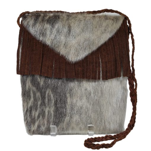 Ring sealskin fringe purse