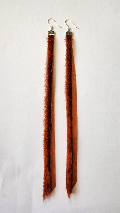 Orange Sealskin Dangles - Image 2