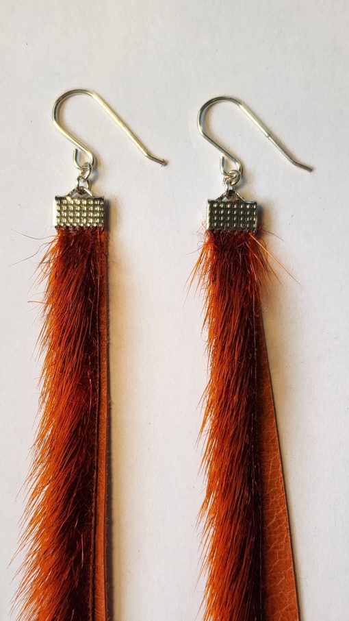 Orange Sealskin Dangles - Image 3