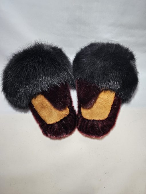 Sealskin Boxer Style Mittens (Red) - Image 4