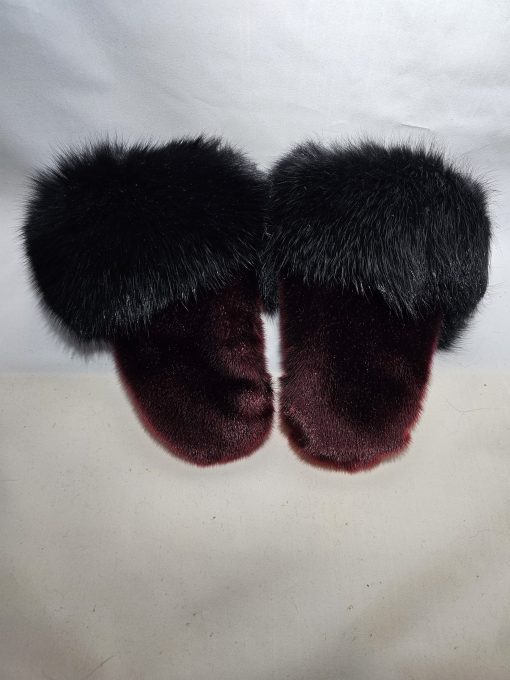 Sealskin Boxer Style Mittens (Red) - Image 3