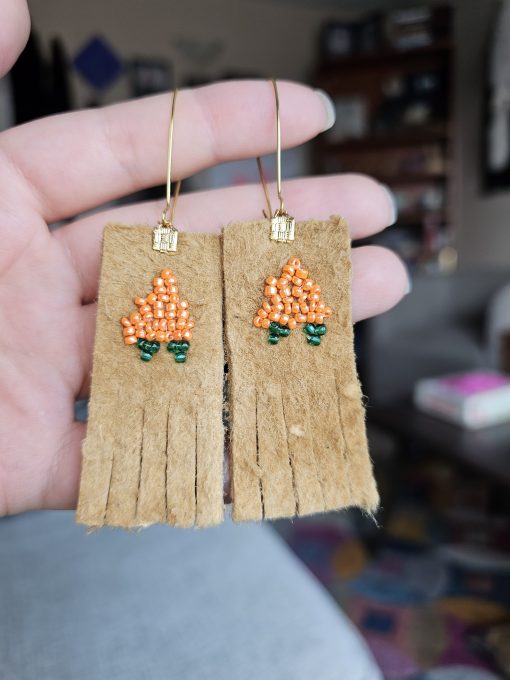Moosehide (Home Tanned) Fringe Beaded Akpiit - Image 3