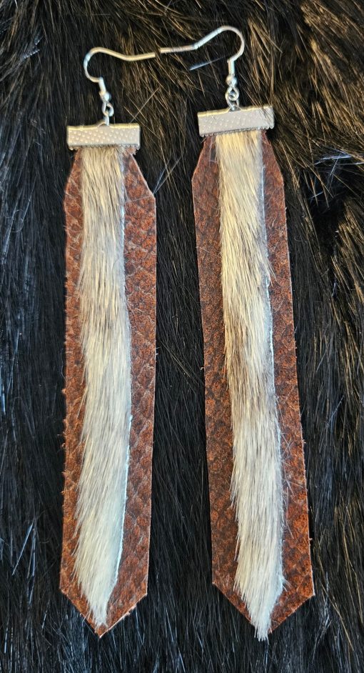 Fish Skin and Sealskin Earrings - Image 2