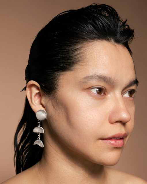 Moon Phase Sealskin Mini Earrings