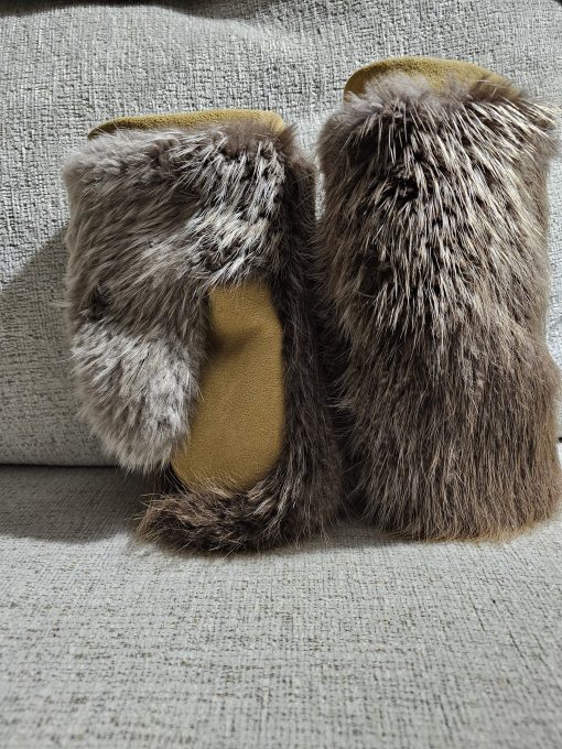 Men's Blonde Beaver Mittens - Image 2