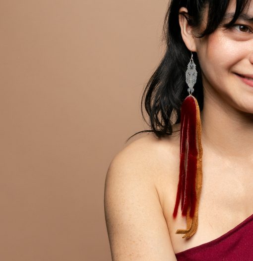 Beaded Sealskin Earrings - Image 12