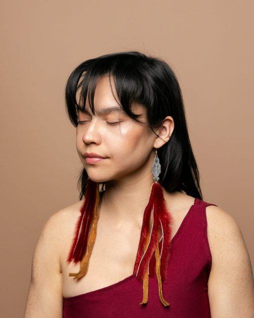 Beaded Sealskin Earrings - Image 11