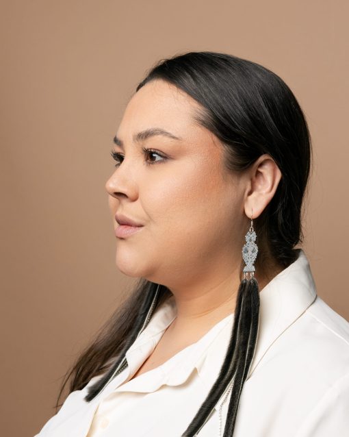 Beaded Sealskin Earrings - Image 2