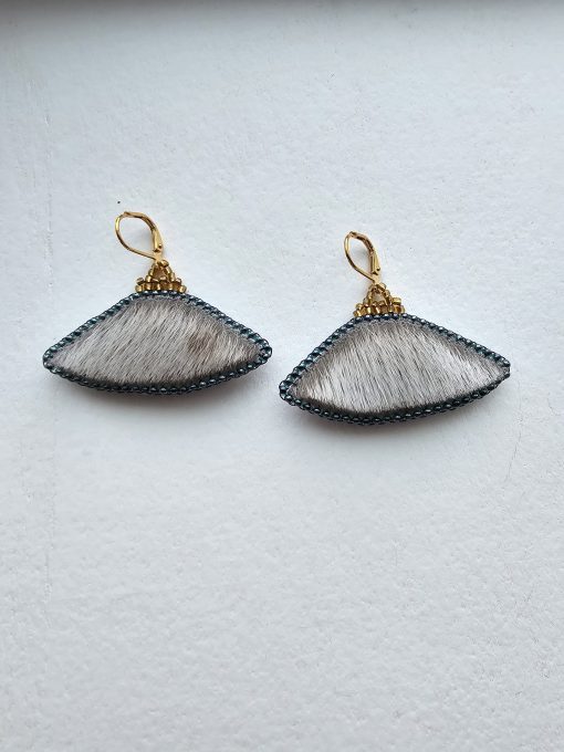 Uluit Earrings - Double Sided Sealskin - Image 4
