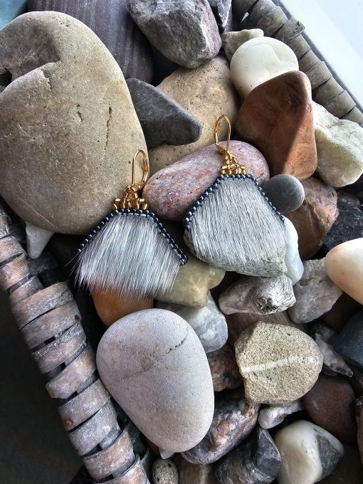 Uluit Earrings - Small Sealskin - Image 2