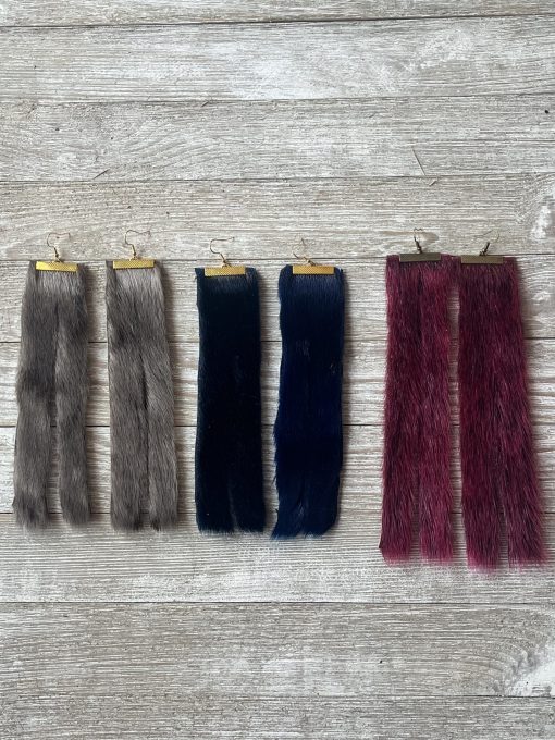 Seal Fur Earrings - Image 2