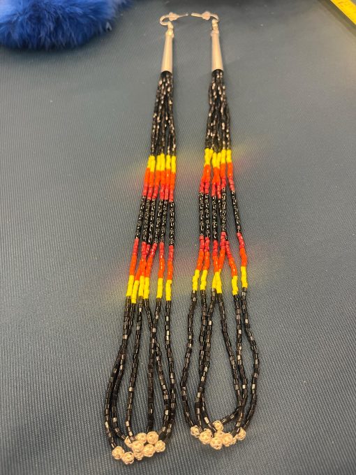 Shiny Square Bead Earrings - Image 3