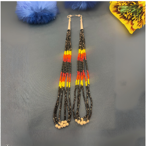 Shiny Square Bead Earrings