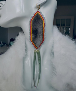 Nuna - Sealskin Earrings with Shell