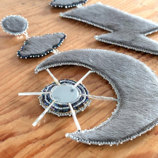 Big and Boujee Natural Sealskin Earrings