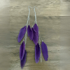 Purple Leather Chain Earrings