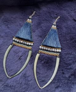 Eggs of Dragon Sealskin and Shell Earrings
