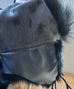 Harp Seal & Black Beaver Trapper Hat