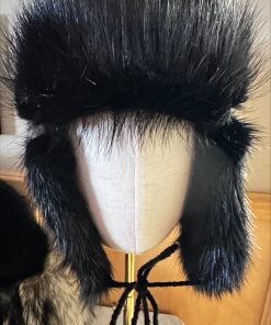 Alternative view of Harp Seal & Black Beaver Trapper Hat