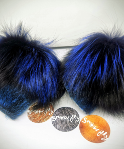 Electric Blue Sealskin Wrist Warmers