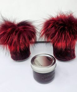 Red Sealskin Wrist Warmers