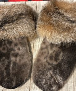 Alternative view of Ringed Sealskin and Lynx Fur Trim Mittens