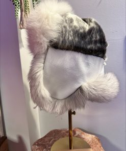 Alternative view of Ringed Sealskin and White Hide Trapper's Hat