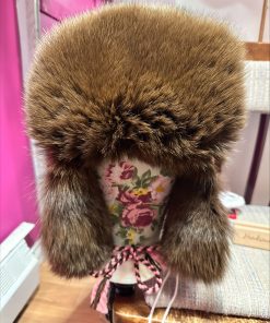 Alternative view of Ringed Sealskin and Printed Hide Trapper's Hat