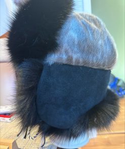 Ringed Sealskin and Black Hide Trapper's Hat