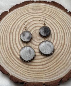 2-Tier Sealskin Earrings