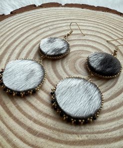 Alternative view of 2-Tier Sealskin Earrings