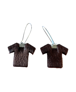 Orange Shirt Sealskin Earrings