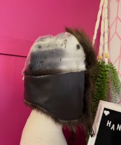 Natural Beaver & Harp Sealskin Trapper Hat (Made to order) - Image 6