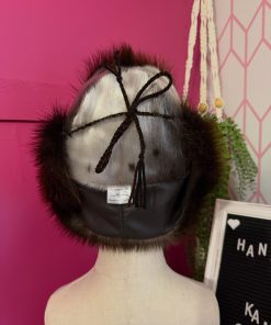 Natural Beaver & Harp Sealskin Trapper Hat (Made to order) - Image 4