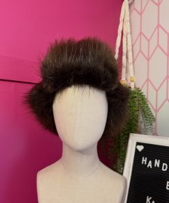 Alternative view of Natural Beaver & Harp Sealskin Trapper Hat (Made to order)
