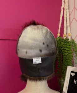Natural Beaver & Harp Sealskin Trapper Hat (Made to order) - Image 7