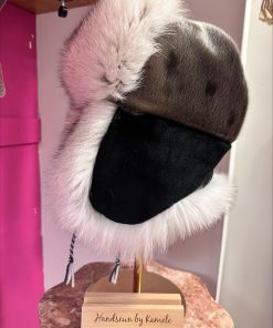 Harp Sealskin and White Fox Fur Trapper's Hat (Made to Order)